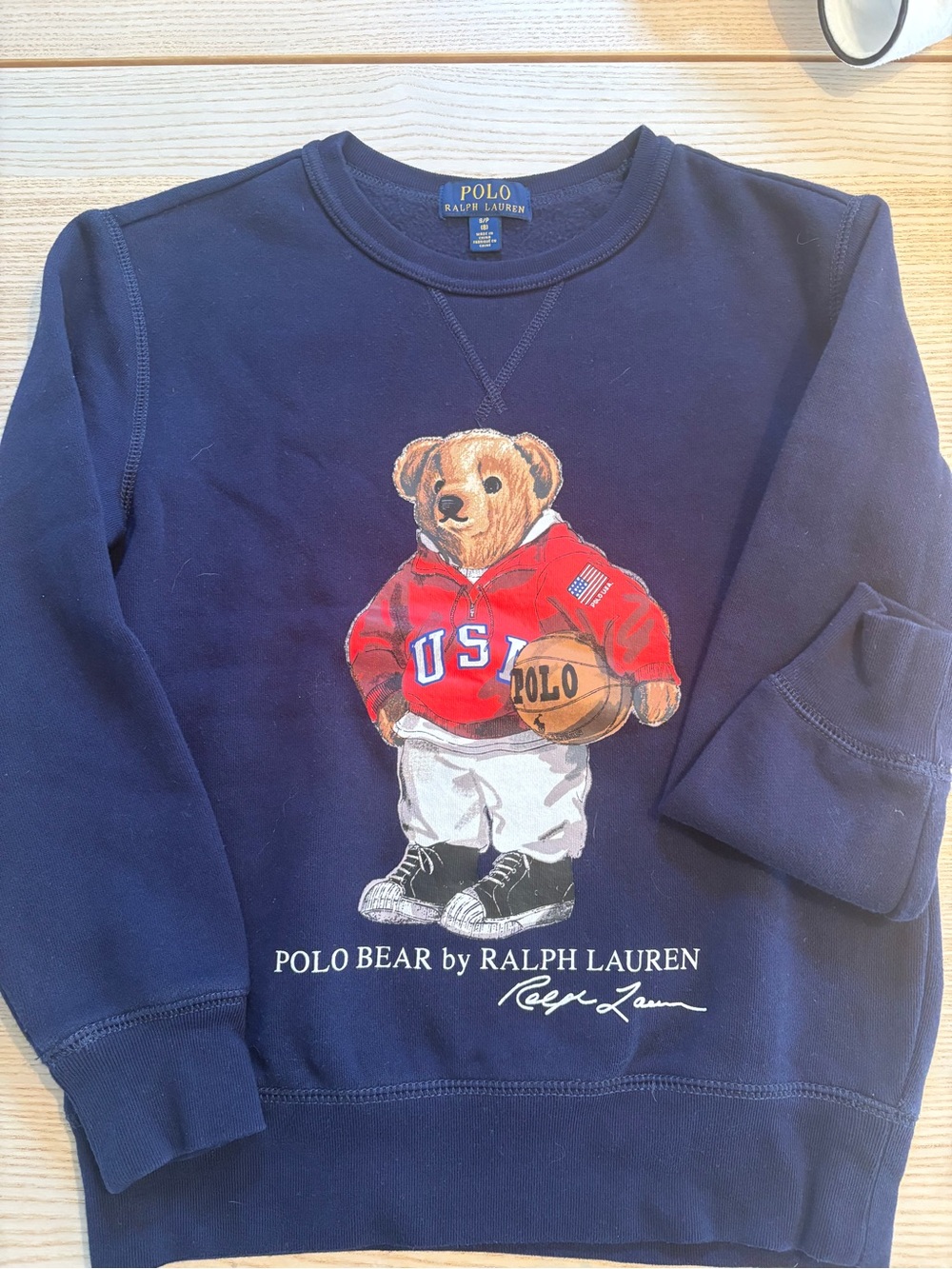 Polo by Ralph Lauren Kids Navy Polo Bear Crewneck Sweatshirt